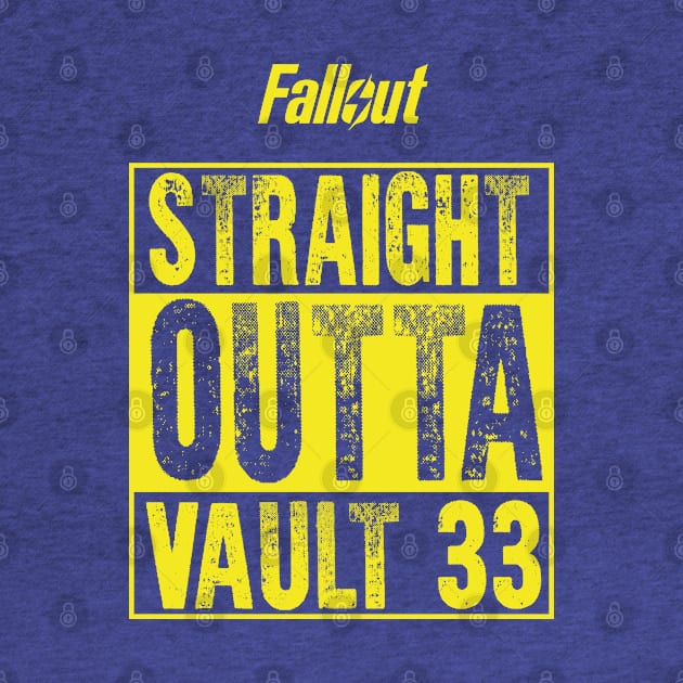 FALLOUT: STRAIGHT OUTTA VAULT 33 YELLOW VERSION by FunGangStore